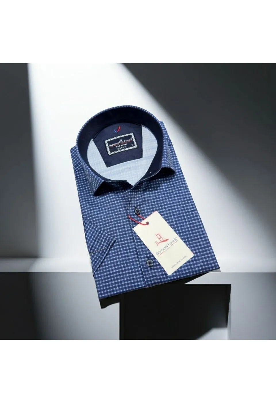 Slim Fit Kısa Kol Desenli Erkek Gömlek 3GMK321137006 - Giovanni Fratelli