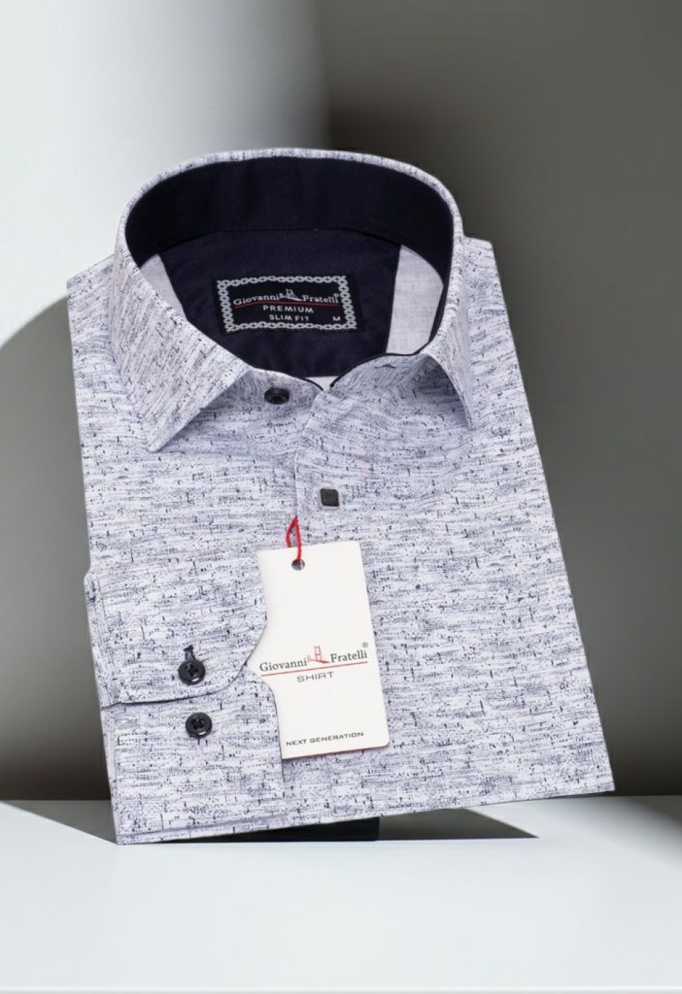 Slim Fit Uzun Kol Desenli Erkek Gömlek 3GMK311138001