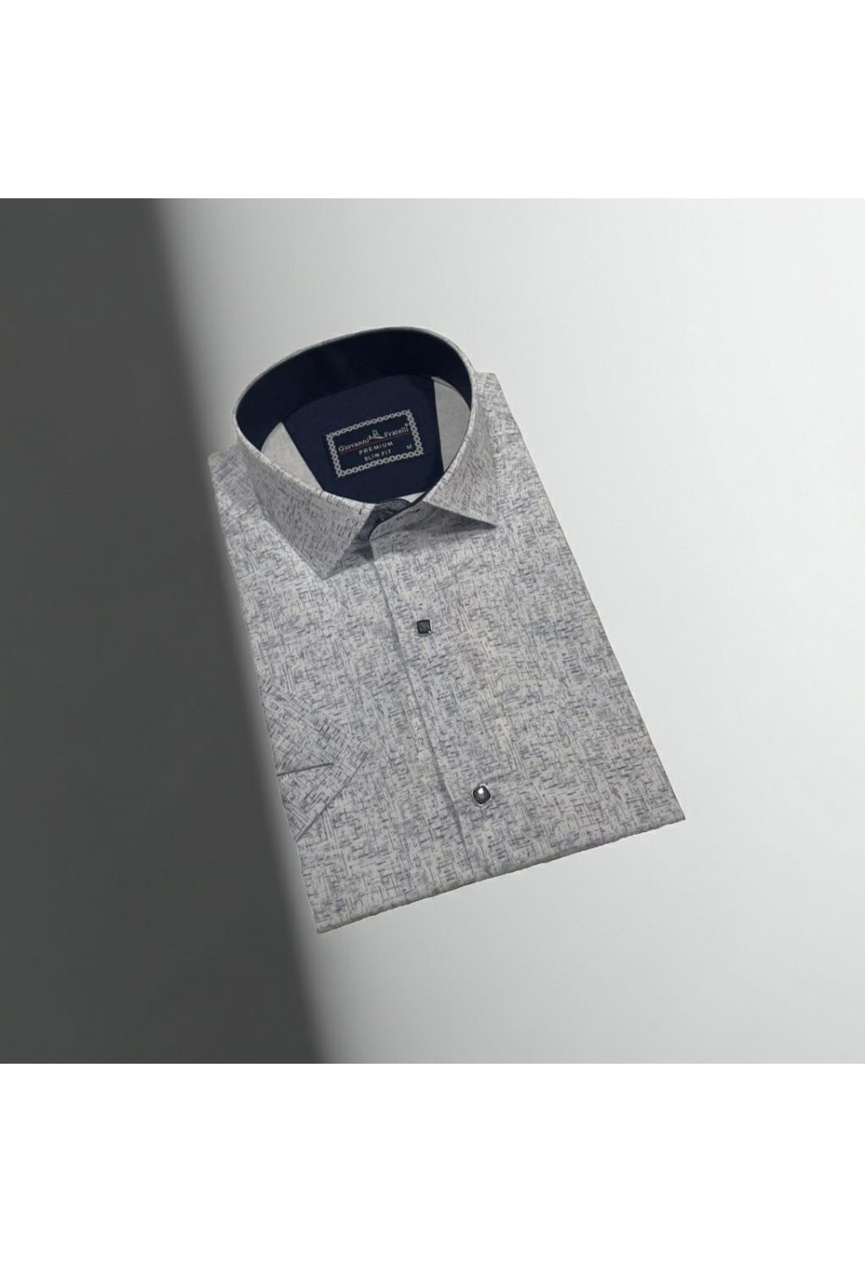 Slim Fit Kısa Kol Desenli Erkek Gömlek 3GMK321138001 - Giovanni Fratelli
