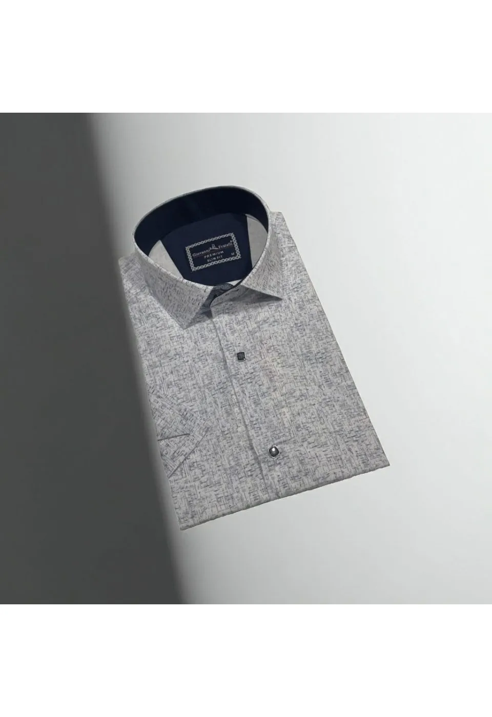 Slim Fit Kısa Kol Desenli Erkek Gömlek 3GMK321138001 - Giovanni Fratelli
