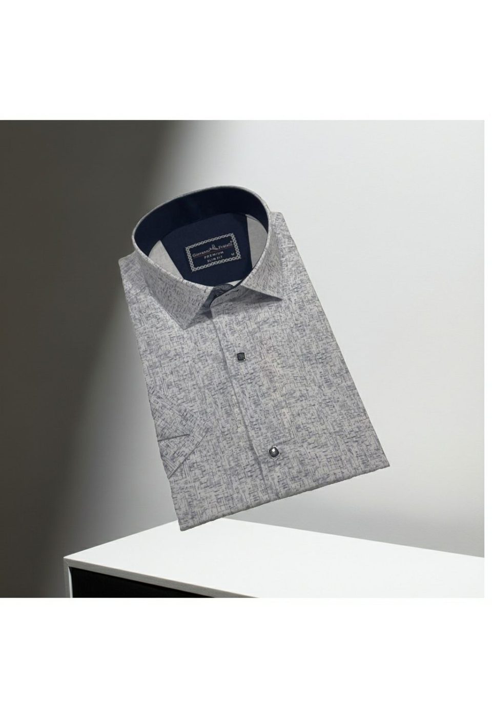 Slim Fit Kısa Kol Desenli Erkek Gömlek 3GMK321138001 - Giovanni Fratelli