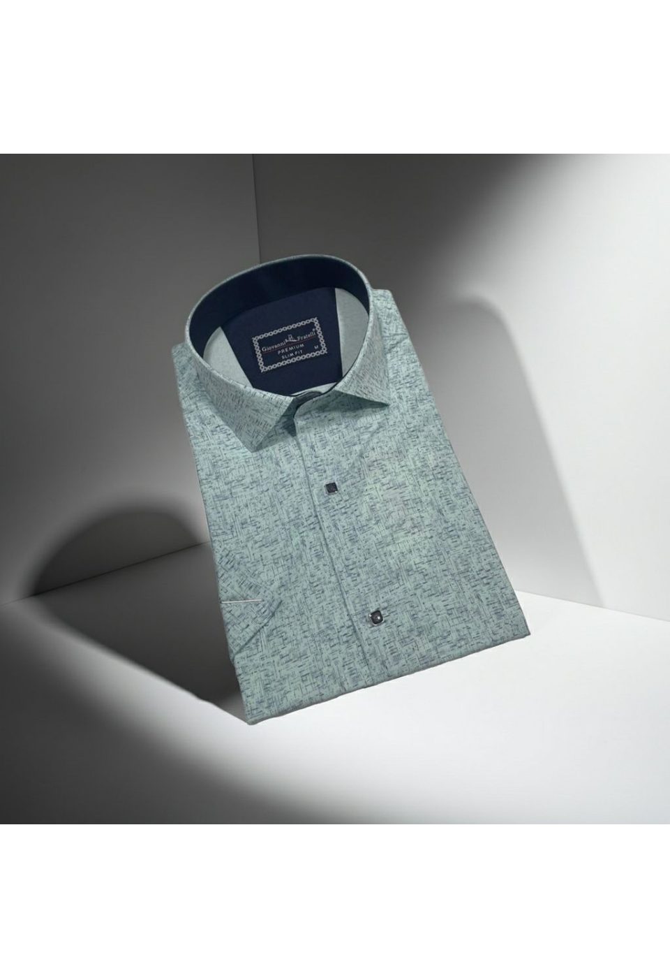 Slim Fit Kısa Kol Desenli Erkek Gömlek 3GMK321138002 - Giovanni Fratelli
