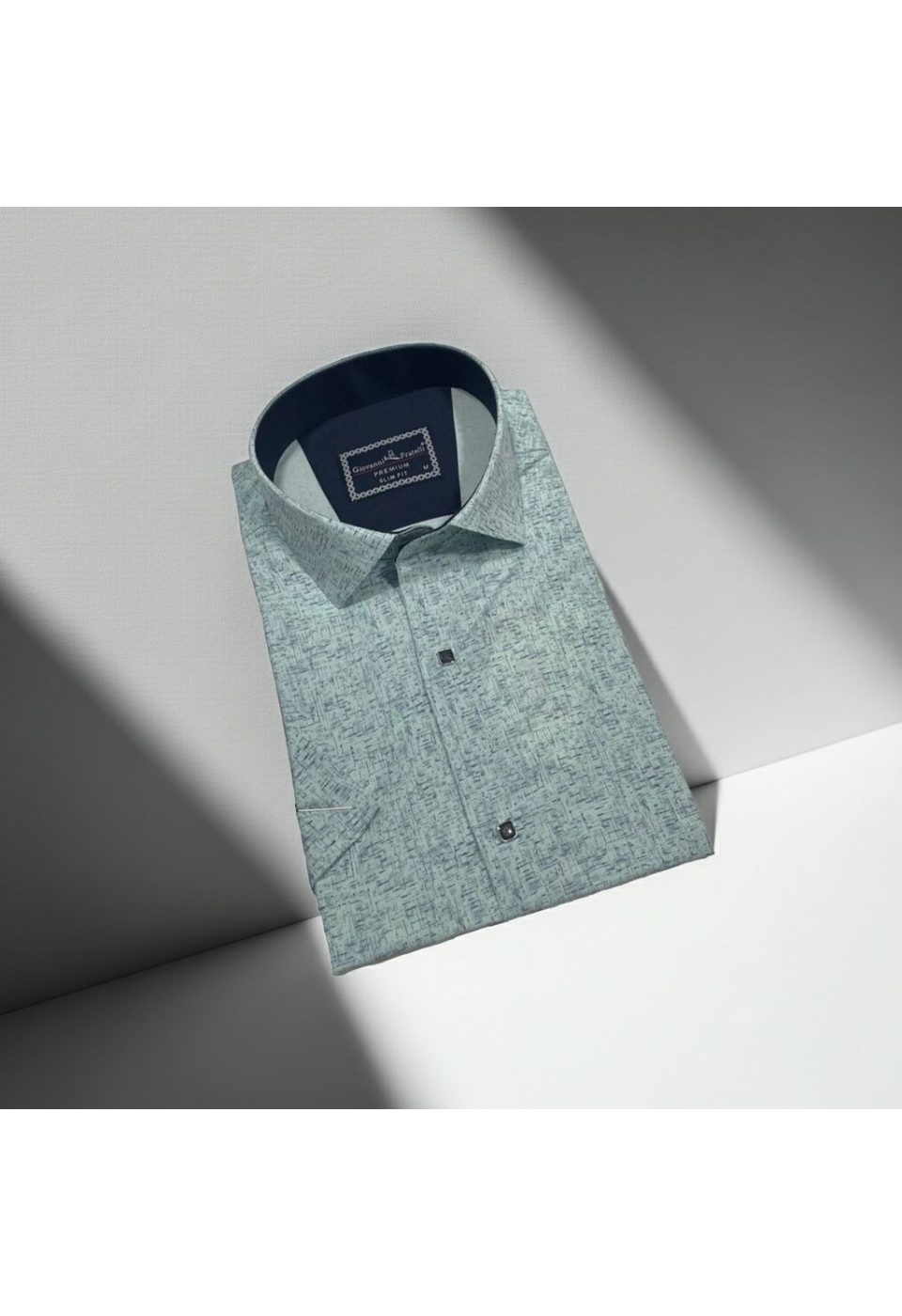Slim Fit Kısa Kol Desenli Erkek Gömlek 3GMK321138002 - Giovanni Fratelli