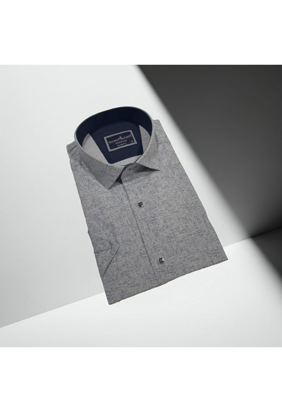 Slim Fit Kısa Kol Desenli Erkek Gömlek 3GMK321138004 - Giovanni Fratelli