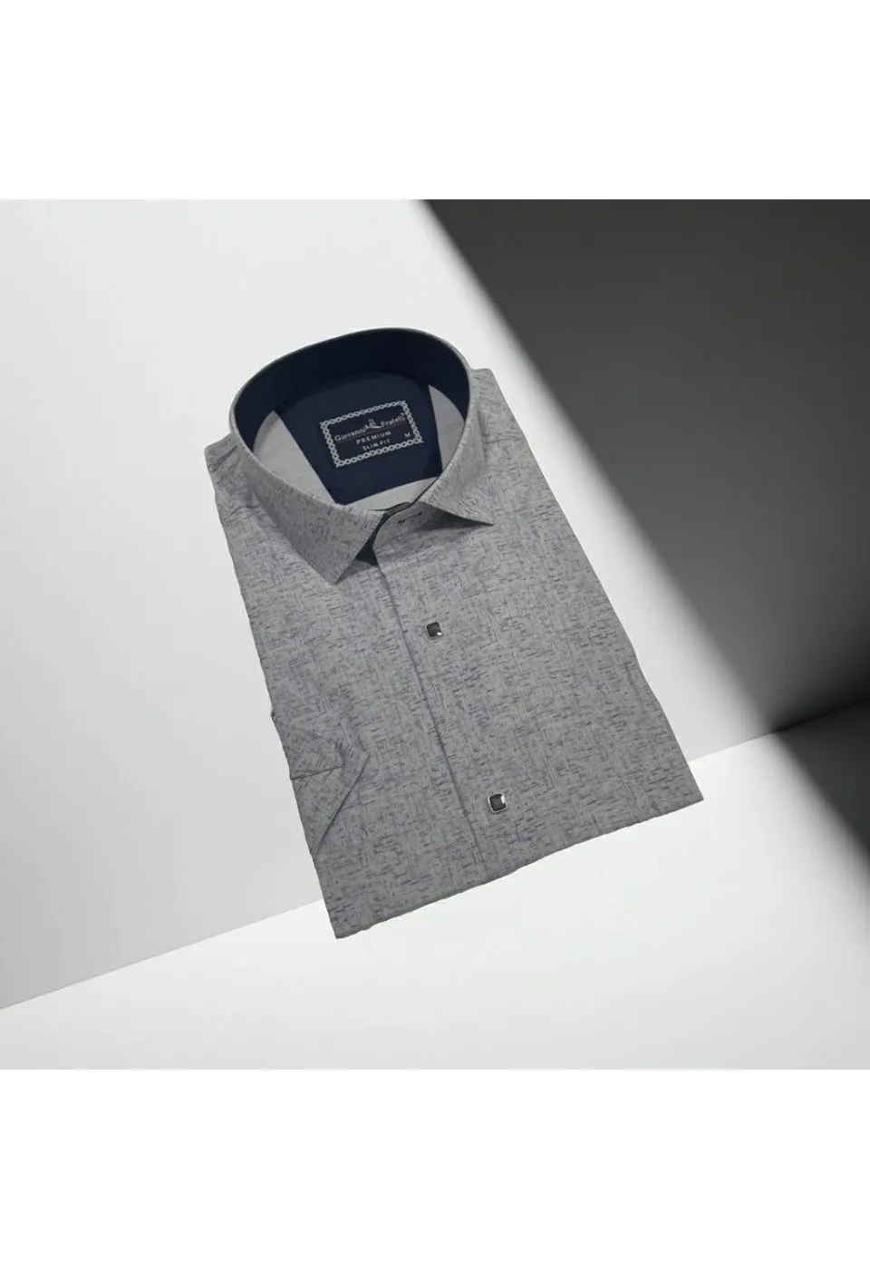 Slim Fit Kısa Kol Desenli Erkek Gömlek 3GMK321138004 - Giovanni Fratelli