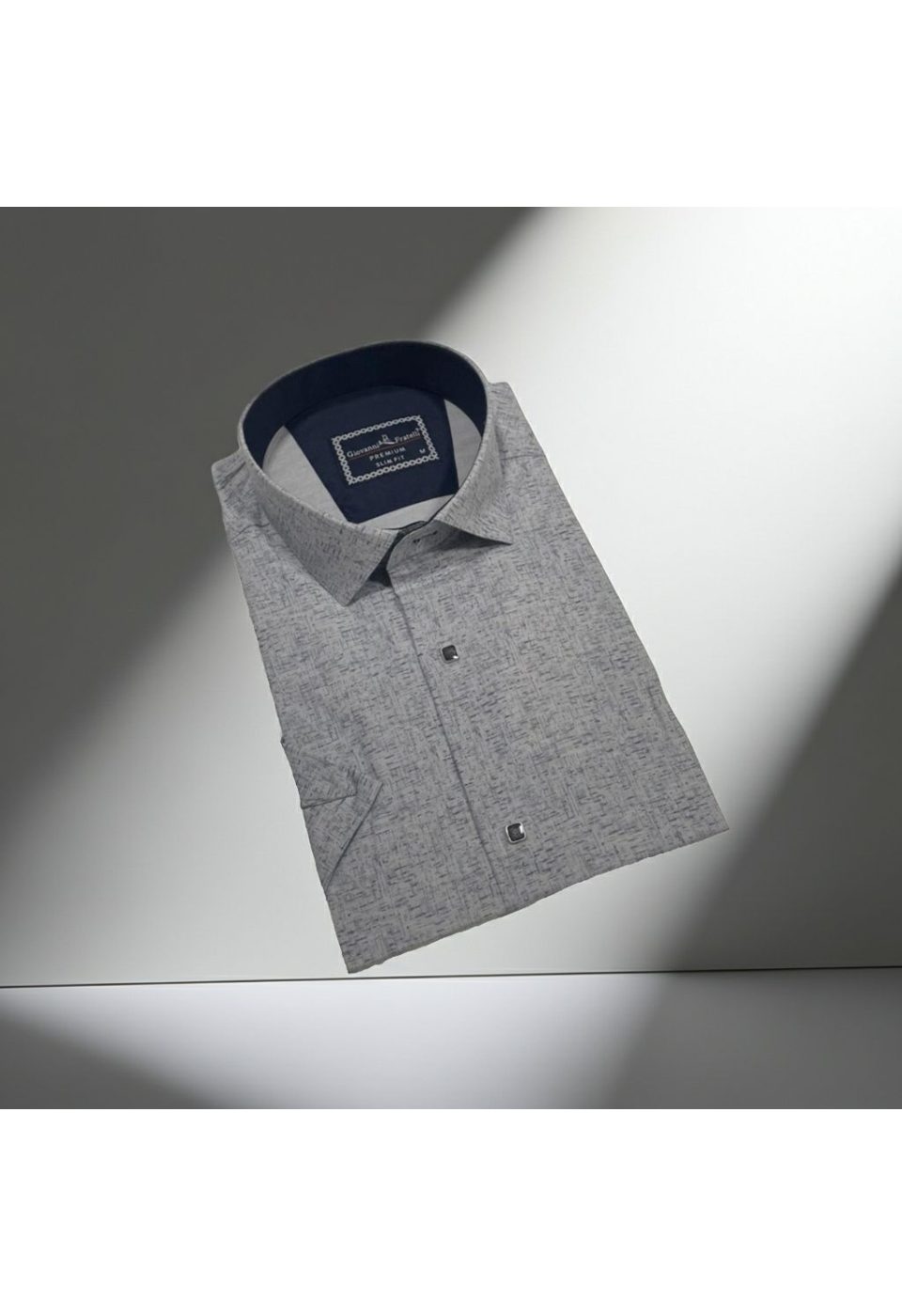 Slim Fit Kısa Kol Desenli Erkek Gömlek 3GMK321138004 - Giovanni Fratelli