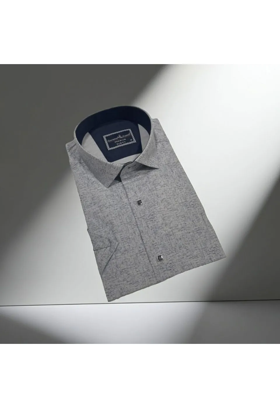 Slim Fit Kısa Kol Desenli Erkek Gömlek 3GMK321138004 - Giovanni Fratelli
