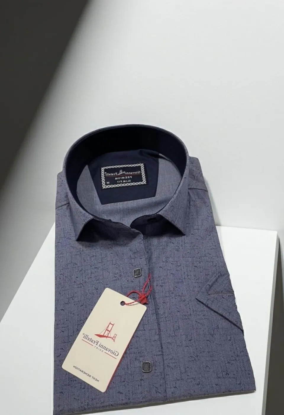 Slim Fit Kısa Kol Desenli Erkek Gömlek 3GMK321139003 - Giovanni Fratelli