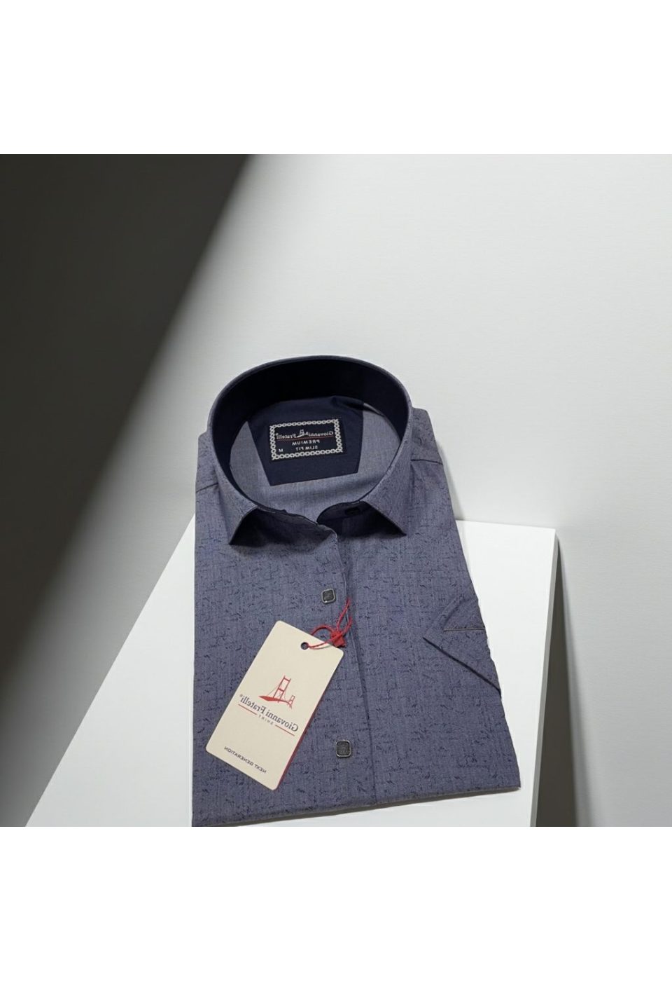 Slim Fit Kısa Kol Desenli Erkek Gömlek 3GMK321139003 - Giovanni Fratelli
