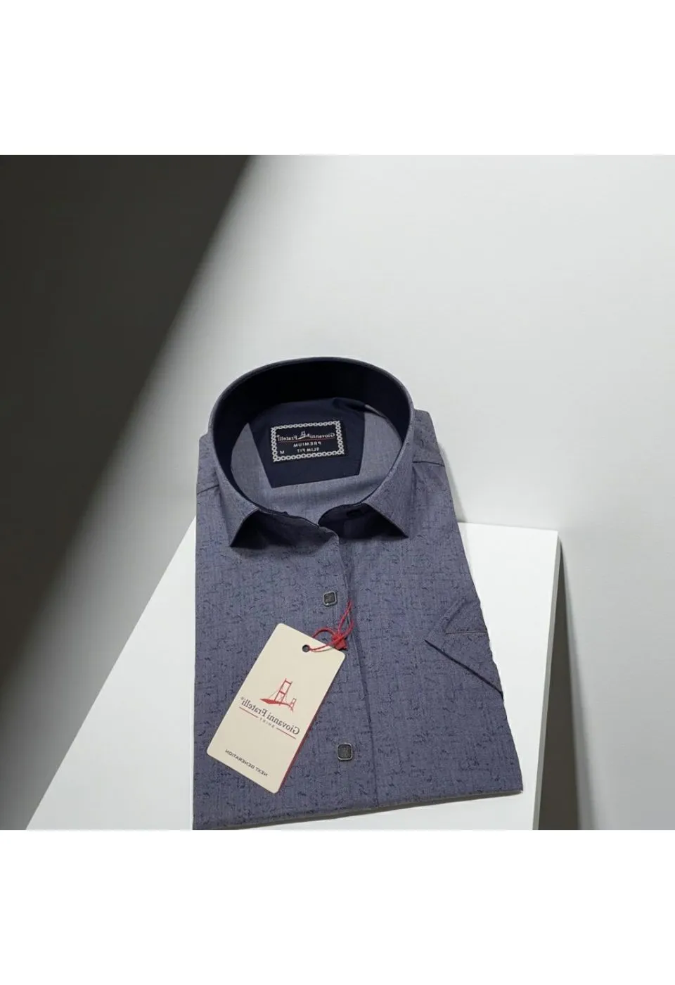 Slim Fit Kısa Kol Desenli Erkek Gömlek 3GMK321139003 - Giovanni Fratelli