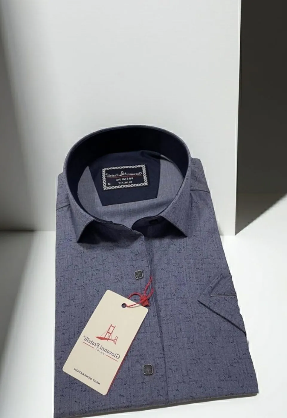 Slim Fit Kısa Kol Desenli Erkek Gömlek 3GMK321139003 - Giovanni Fratelli