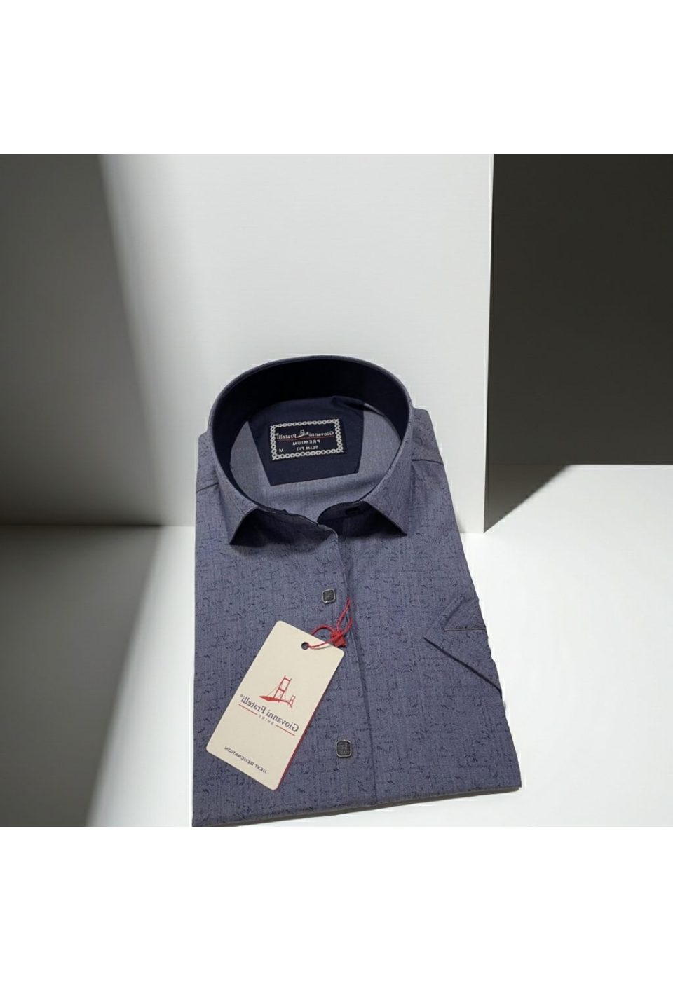 Slim Fit Kısa Kol Desenli Erkek Gömlek 3GMK321139003 - Giovanni Fratelli