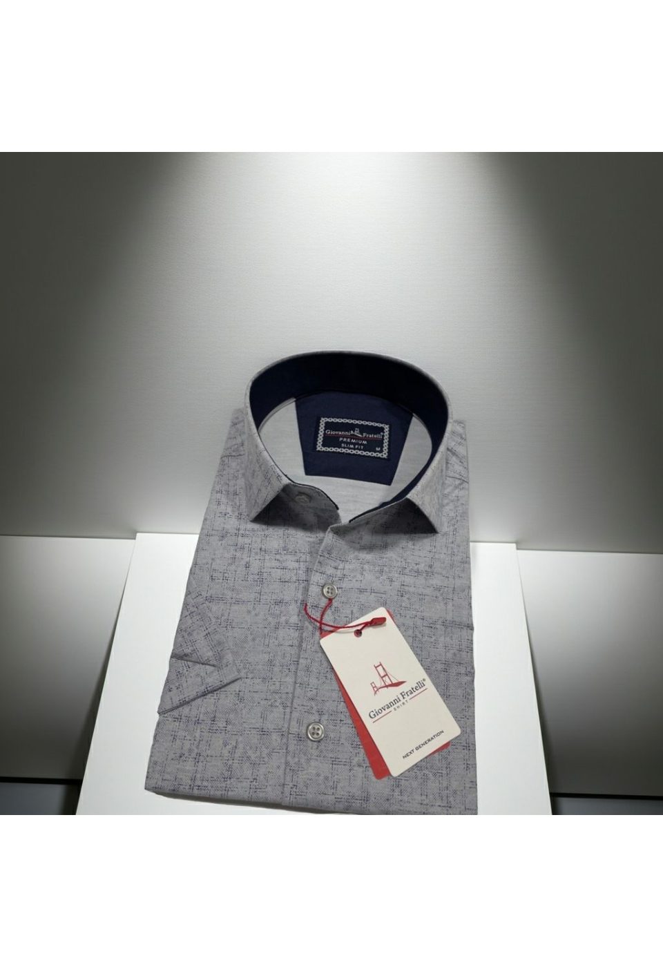 Slim Fit Kısa Kol Desenli Erkek Gömlek 3GMK321140003 - Giovanni Fratelli