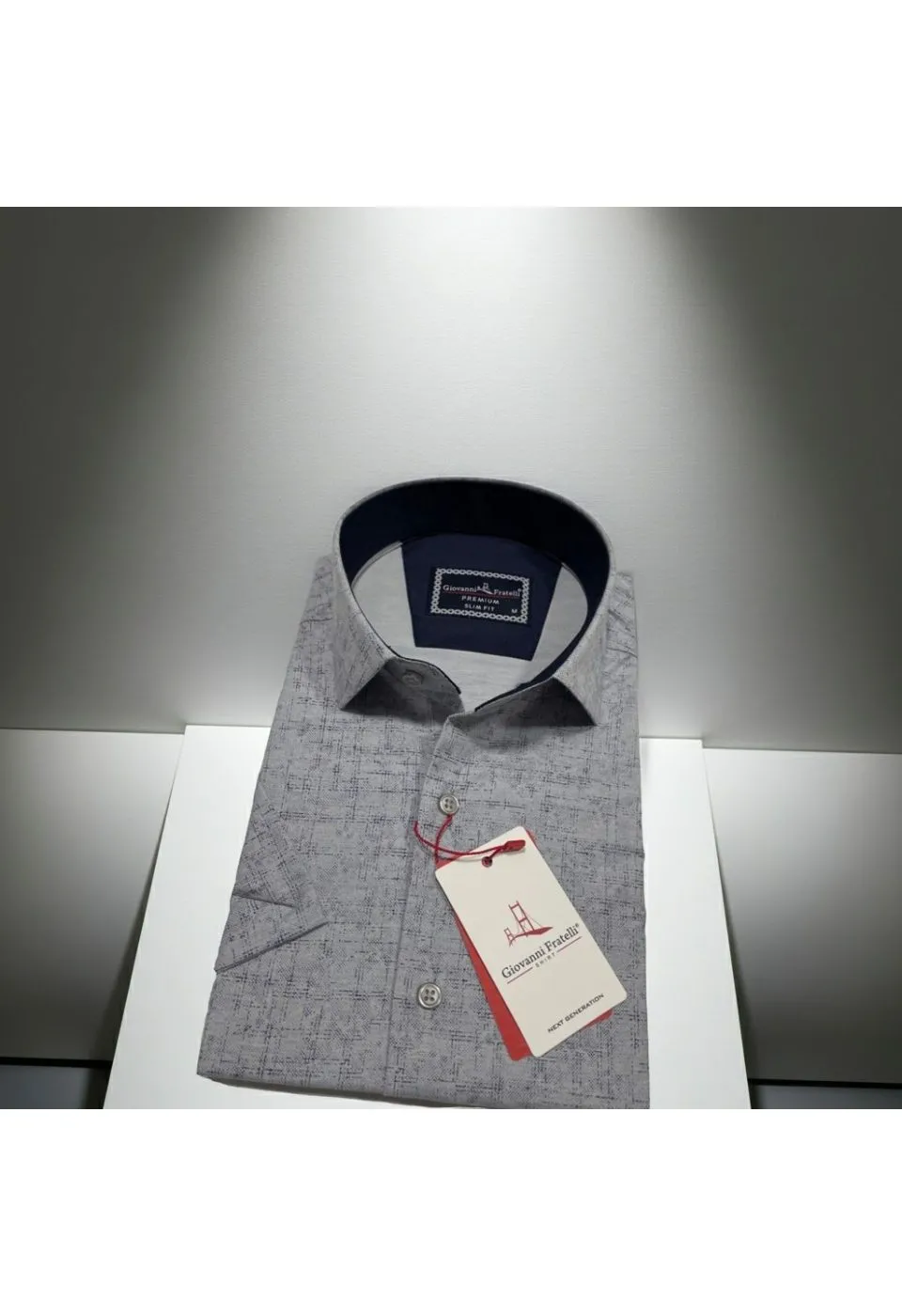 Slim Fit Kısa Kol Desenli Erkek Gömlek 3GMK321140003 - Giovanni Fratelli