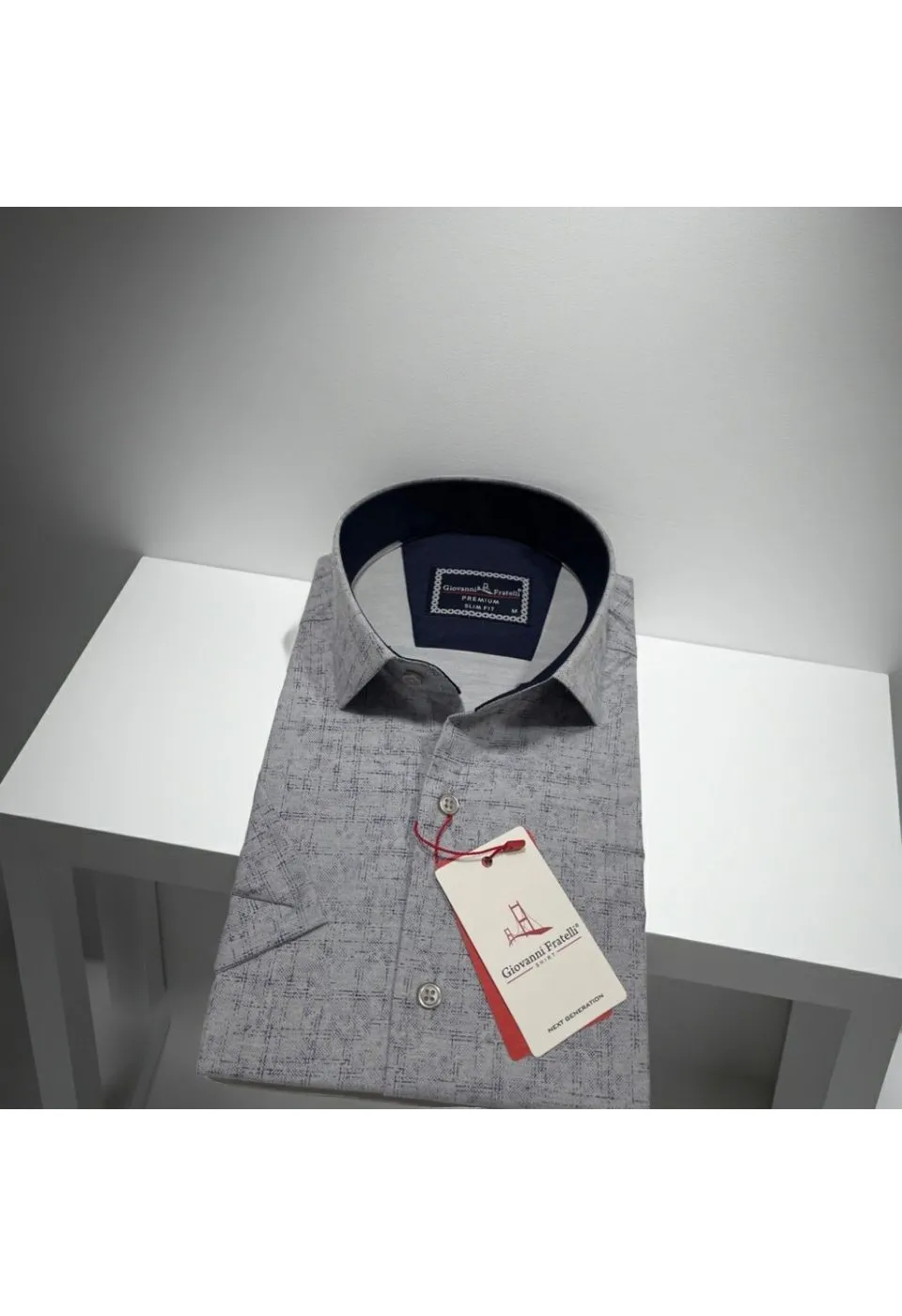 Slim Fit Kısa Kol Desenli Erkek Gömlek 3GMK321140003 - Giovanni Fratelli