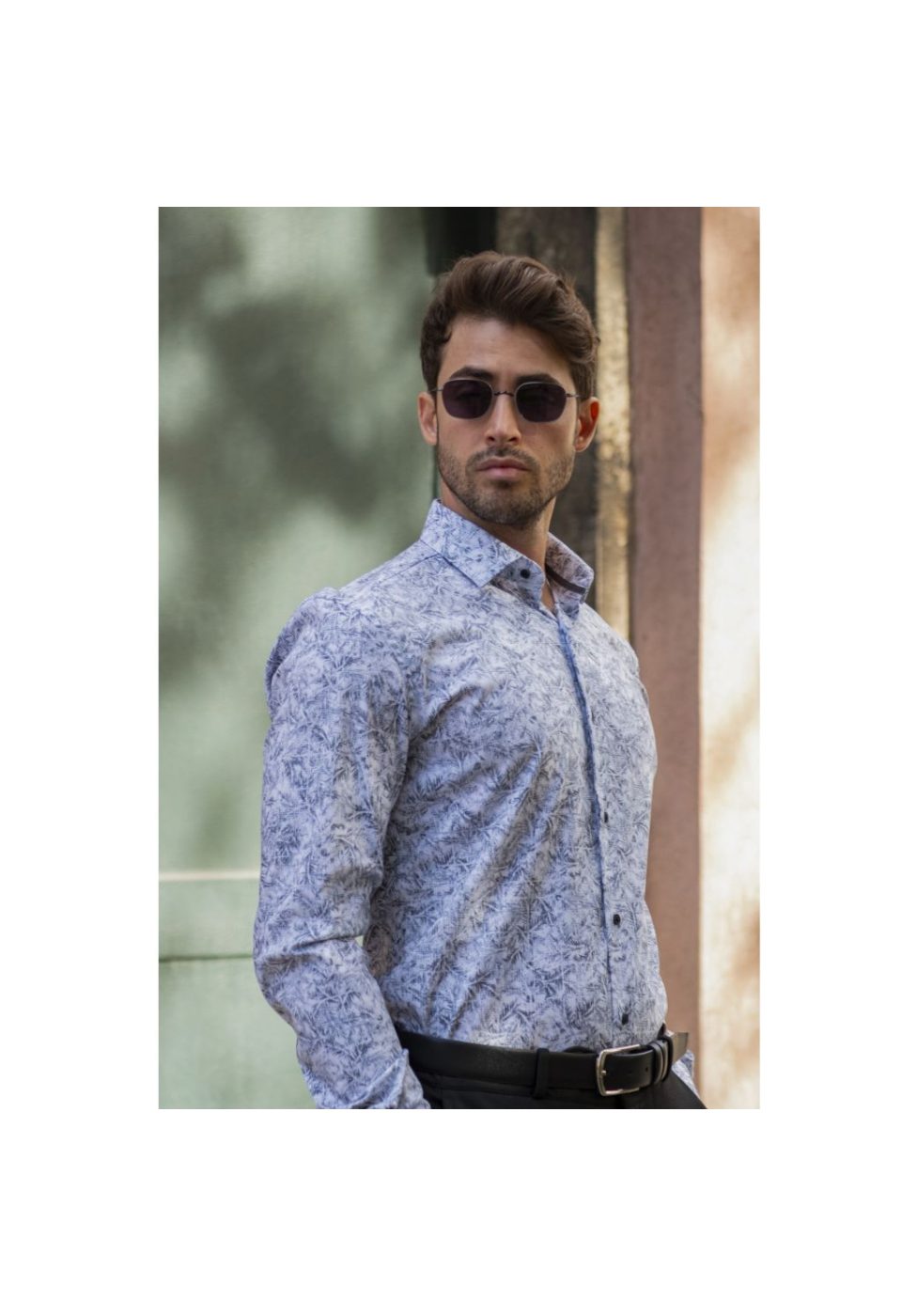 1140 CR KOT 001 Slim Fit Uzun Kol Desenli Erkek Gömlek 3GMK311140001 - Giovanni Fratelli