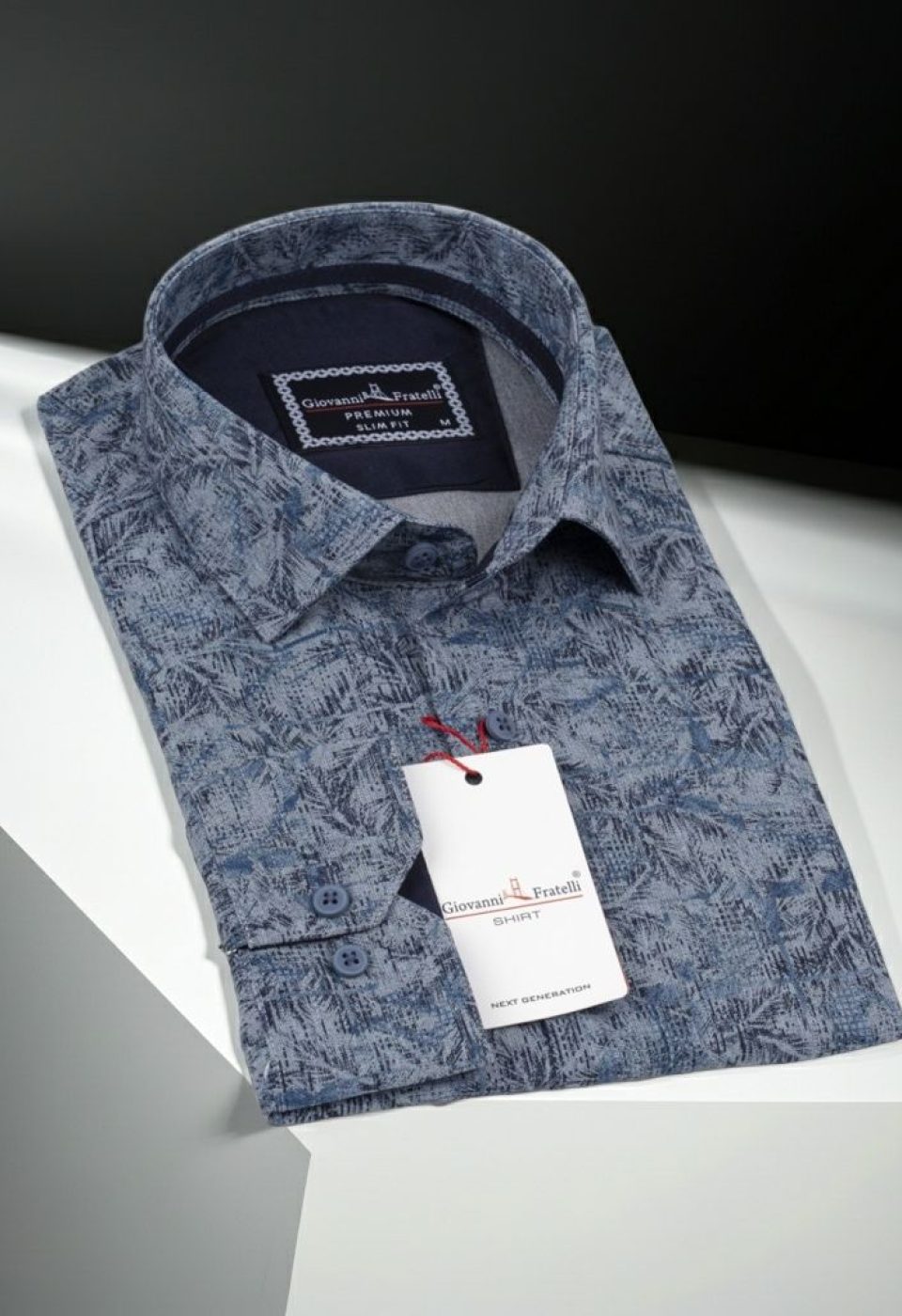 1140 CR KOT 006 Slim Fit Uzun Kol Desenli Erkek Gömlek 3GMK311140006 - Giovanni Fratelli