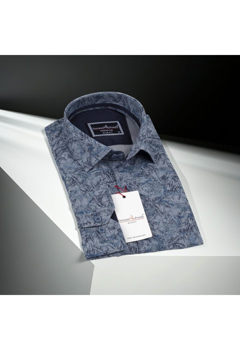 1140 CR KOT 006 Slim Fit Uzun Kol Desenli Erkek Gömlek 3GMK311140006 - Giovanni Fratelli