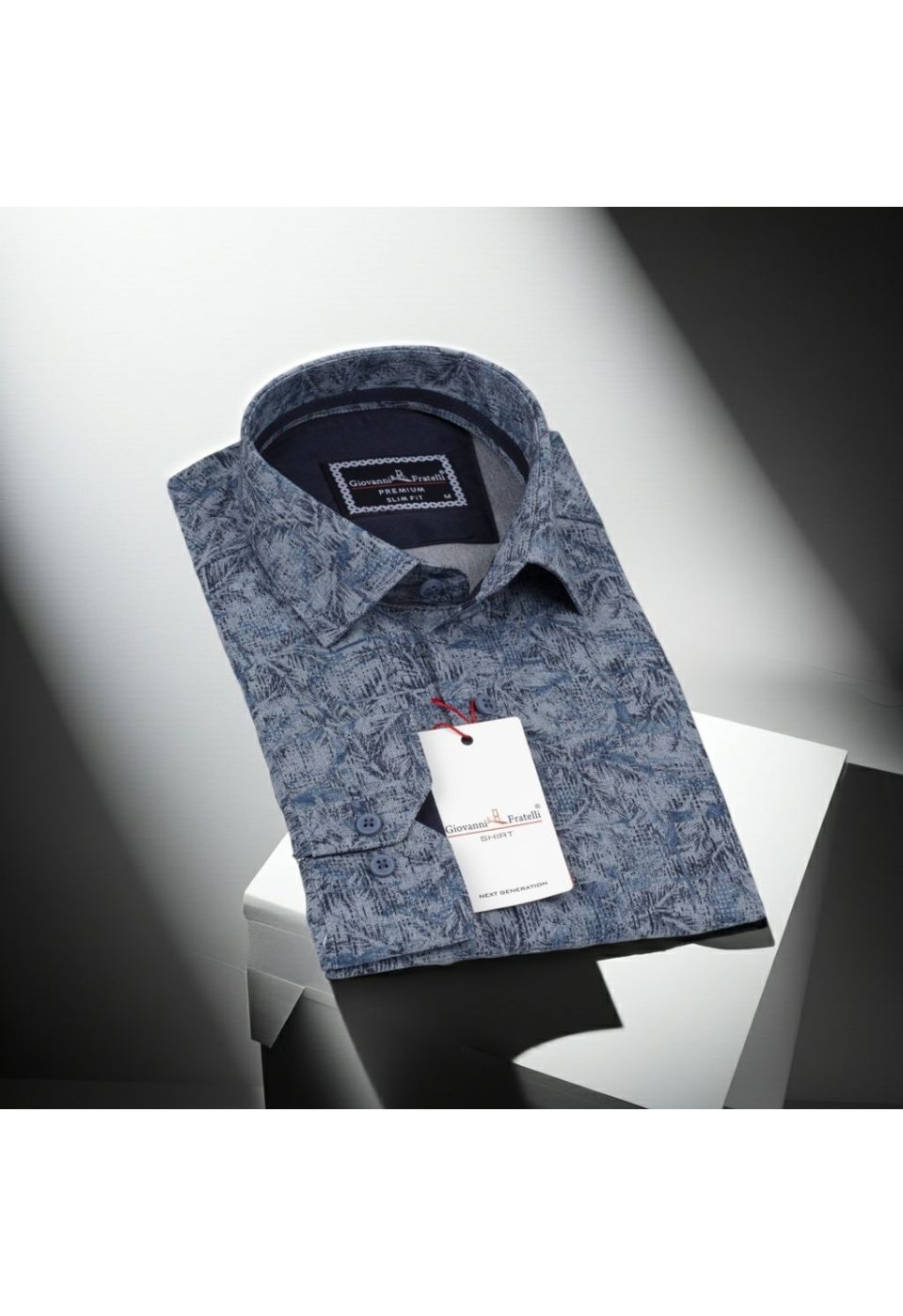 1140 CR KOT 006 Slim Fit Uzun Kol Desenli Erkek Gömlek 3GMK311140006 - Giovanni Fratelli