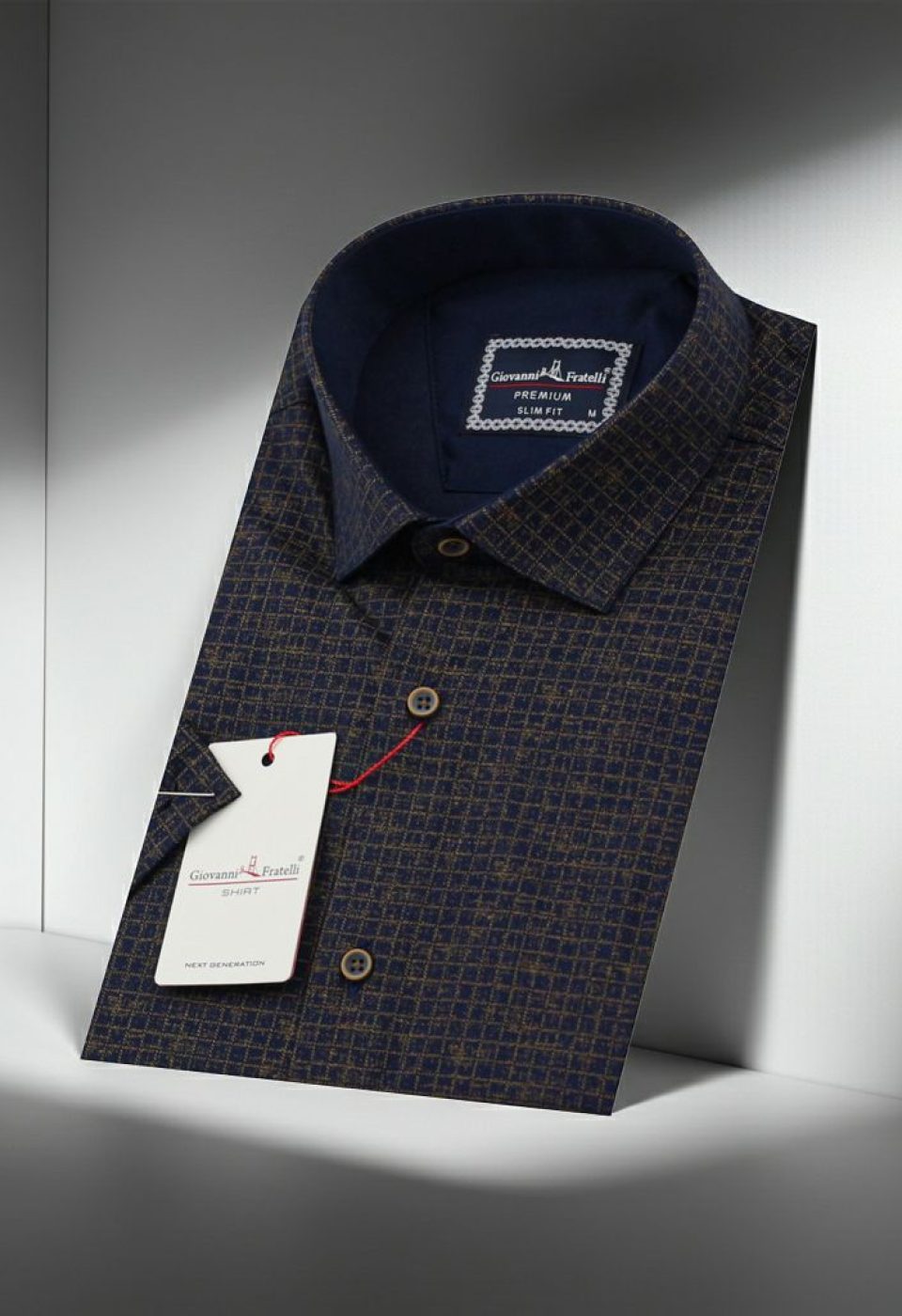 Slim Fit Kısa Kol Desenli Erkek Gömlek 3GMK321142002