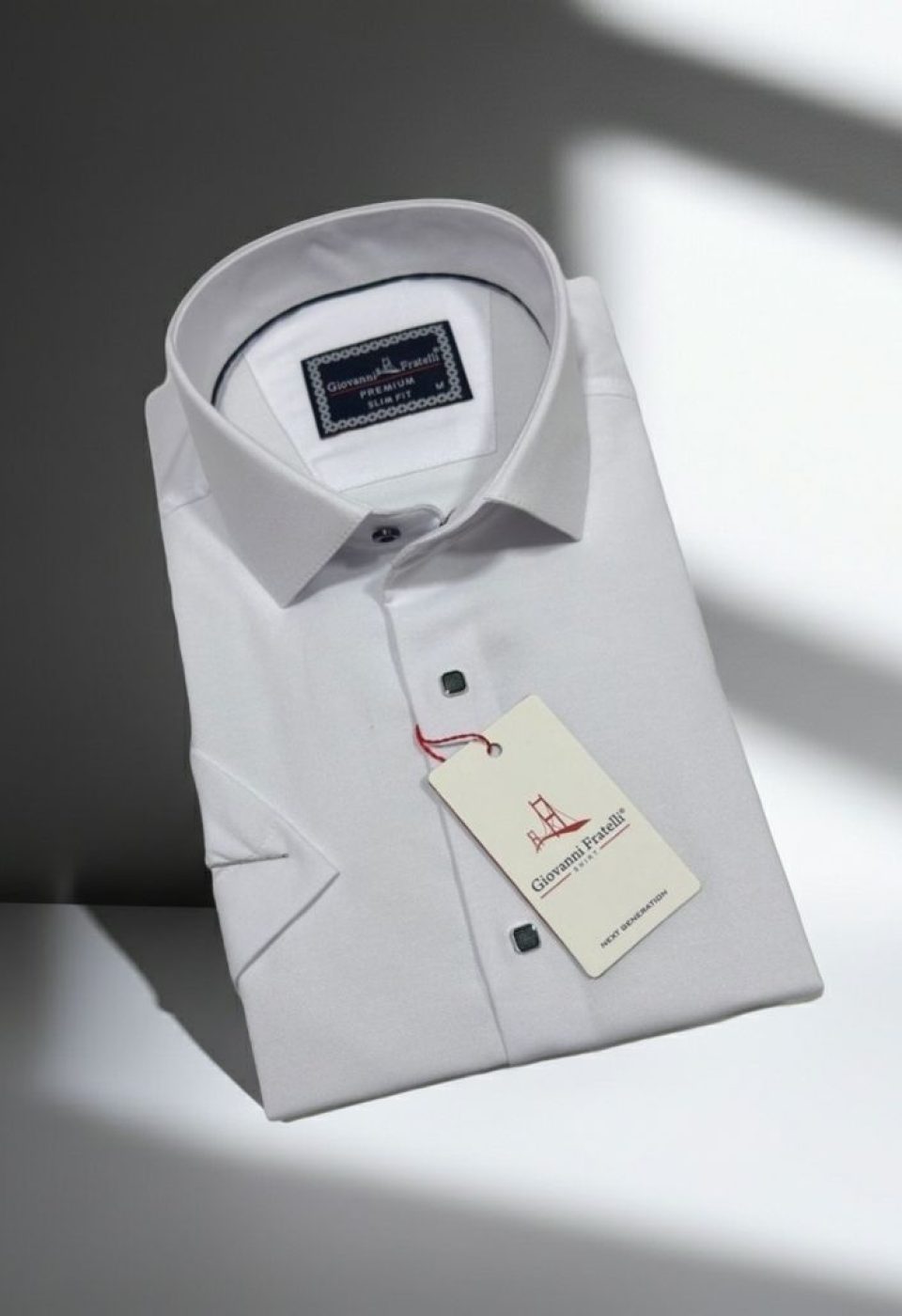 Slim Fit Kısa Kol Armürlü Jakar Erkek Gömlek 3GMK321145001