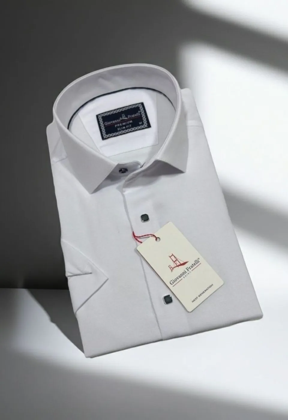 Slim Fit Kısa Kol Armürlü Jakar Erkek Gömlek 3GMK321145001