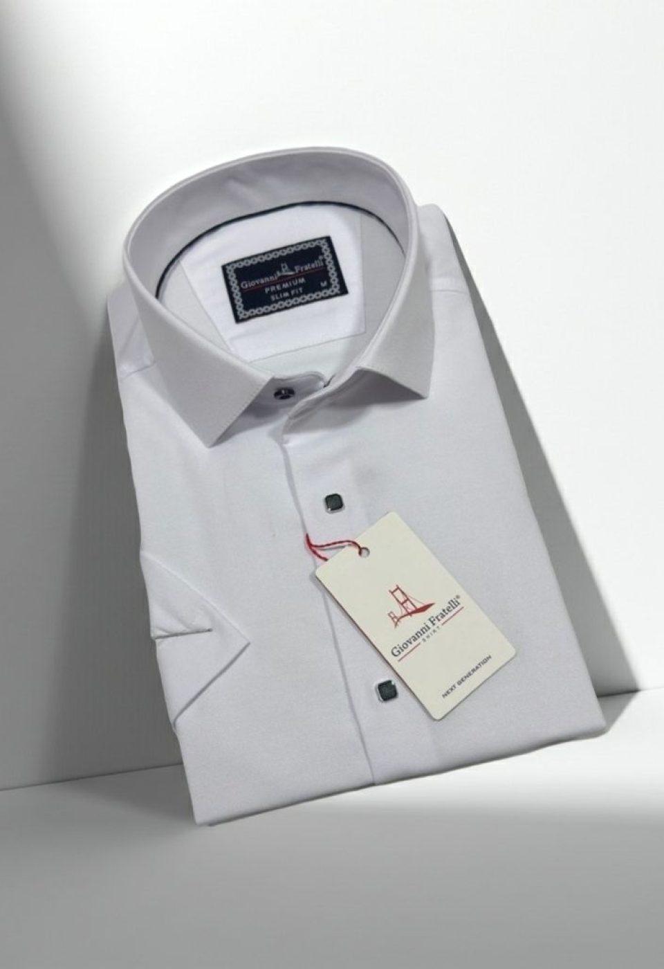 Slim Fit Kısa Kol Armürlü Jakar Erkek Gömlek 3GMK321145001