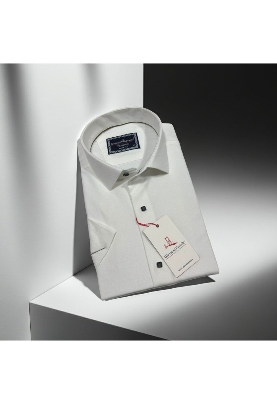 Slim Fit Kısa Kol Armürlü Jakar Erkek Gömlek 3GMK321145002 - Giovanni Fratelli