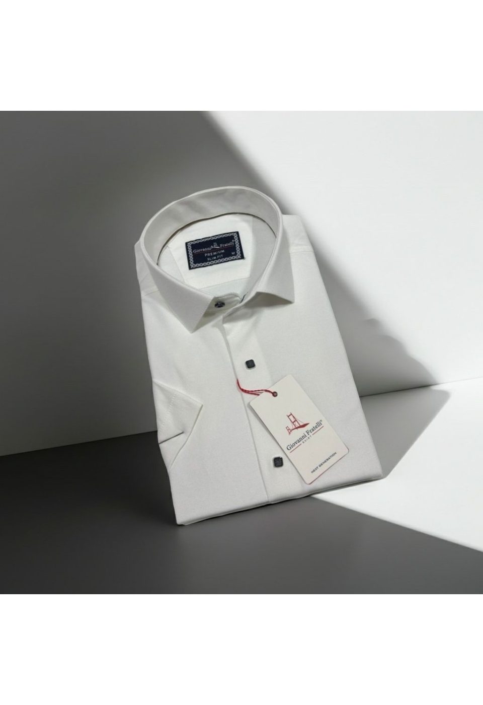 Slim Fit Kısa Kol Armürlü Jakar Erkek Gömlek 3GMK321145002 - Giovanni Fratelli