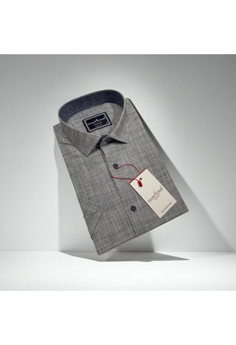 Slim Fit Kısa Kol Desenli Erkek Gömlek 3GMK311146006 - Giovanni Fratelli
