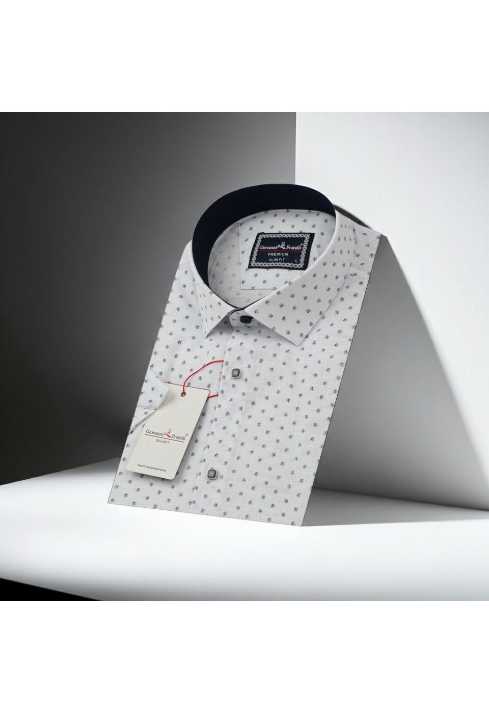 Slim Fit Kısa Kol Desenli Erkek Gömlek 3GMK311147001 - Giovanni Fratelli