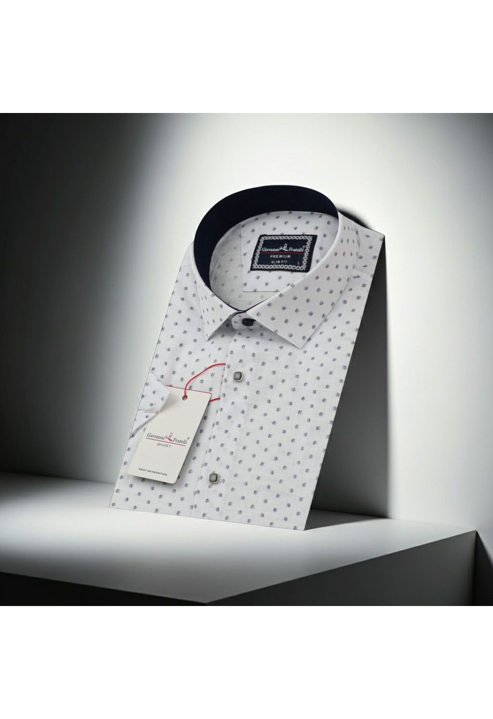 Slim Fit Kısa Kol Desenli Erkek Gömlek 3GMK311147001 - Giovanni Fratelli