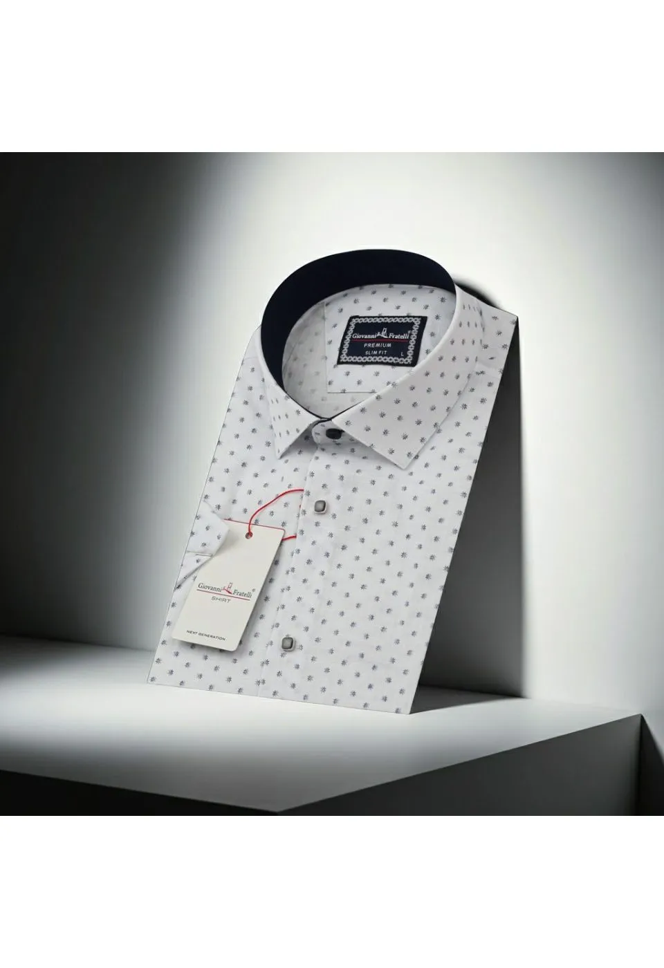 Slim Fit Kısa Kol Desenli Erkek Gömlek 3GMK311147001 - Giovanni Fratelli