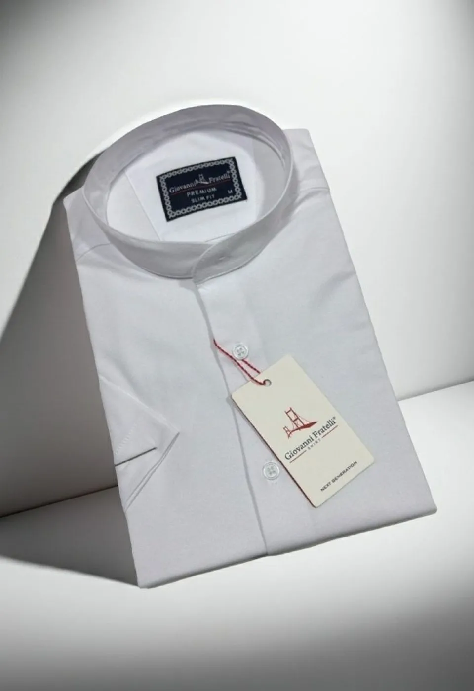 Slim Fit Kısa Kol Armürlü Jakar Haki Yaka Erkek Gömlek 3GMK321148001
