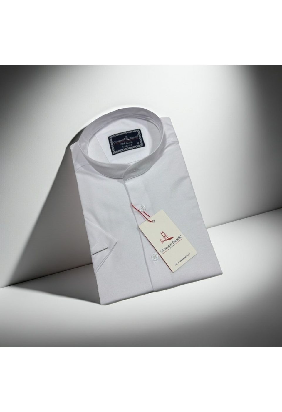 Slim Fit Kısa Kol Armürlü Jakar Haki Yaka Erkek Gömlek 3GMK321148001 - Giovanni Fratelli