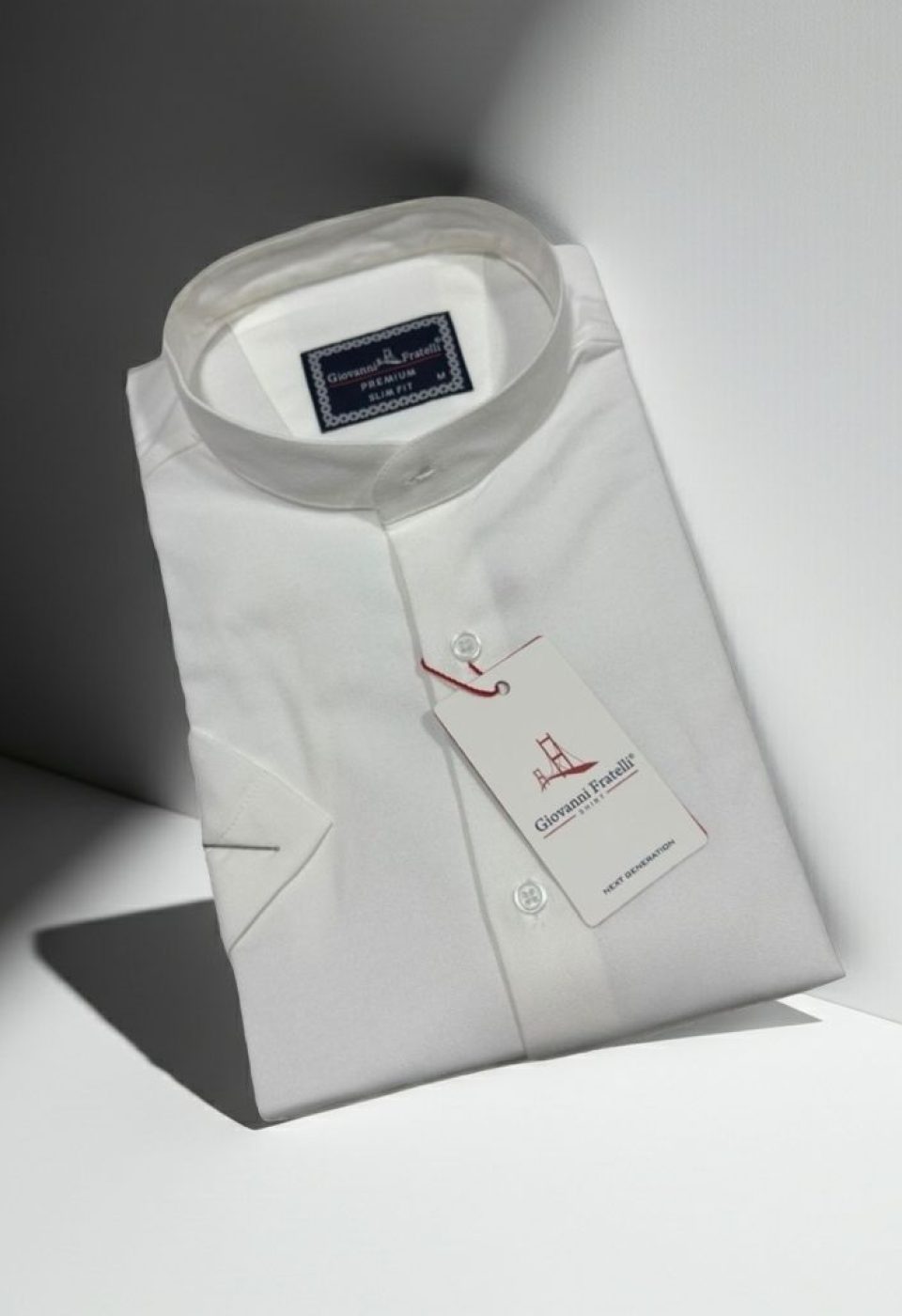 Slim Fit Kısa Kol Armürlü Jakar Haki Yaka Erkek Gömlek 3GMK321148002