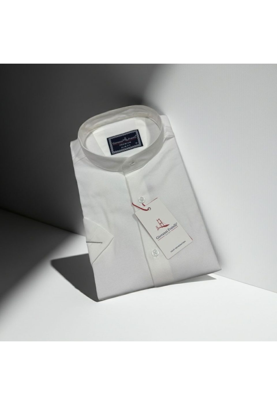 Slim Fit Kısa Kol Armürlü Jakar Haki Yaka Erkek Gömlek 3GMK321148002 - Giovanni Fratelli