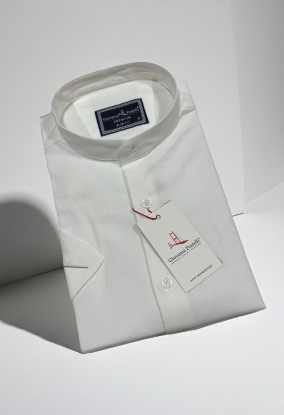 Slim Fit Kısa Kol Armürlü Jakar Haki Yaka Erkek Gömlek 3GMK321148002