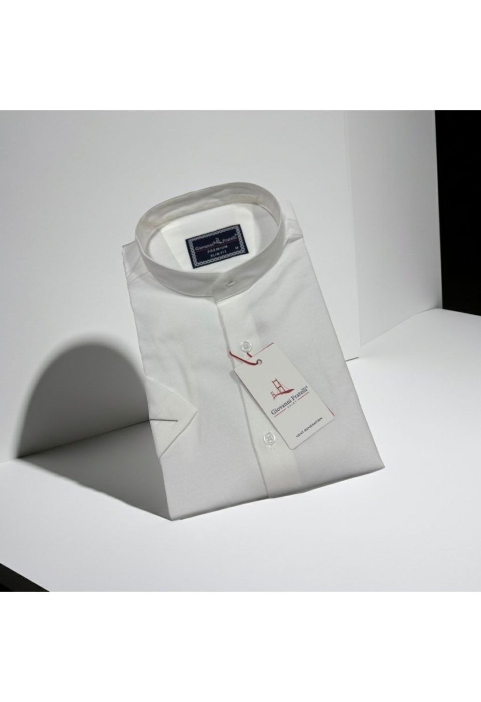 Slim Fit Kısa Kol Armürlü Jakar Haki Yaka Erkek Gömlek 3GMK321148002 - Giovanni Fratelli