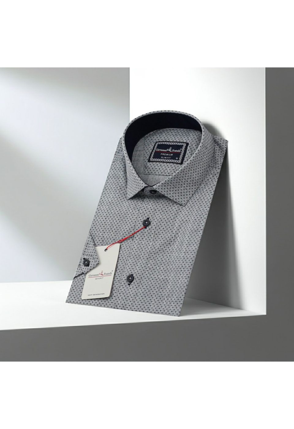 Slim Fit Kısa Kol Desenli Erkek Gömlek 3GMK311149002 - Giovanni Fratelli