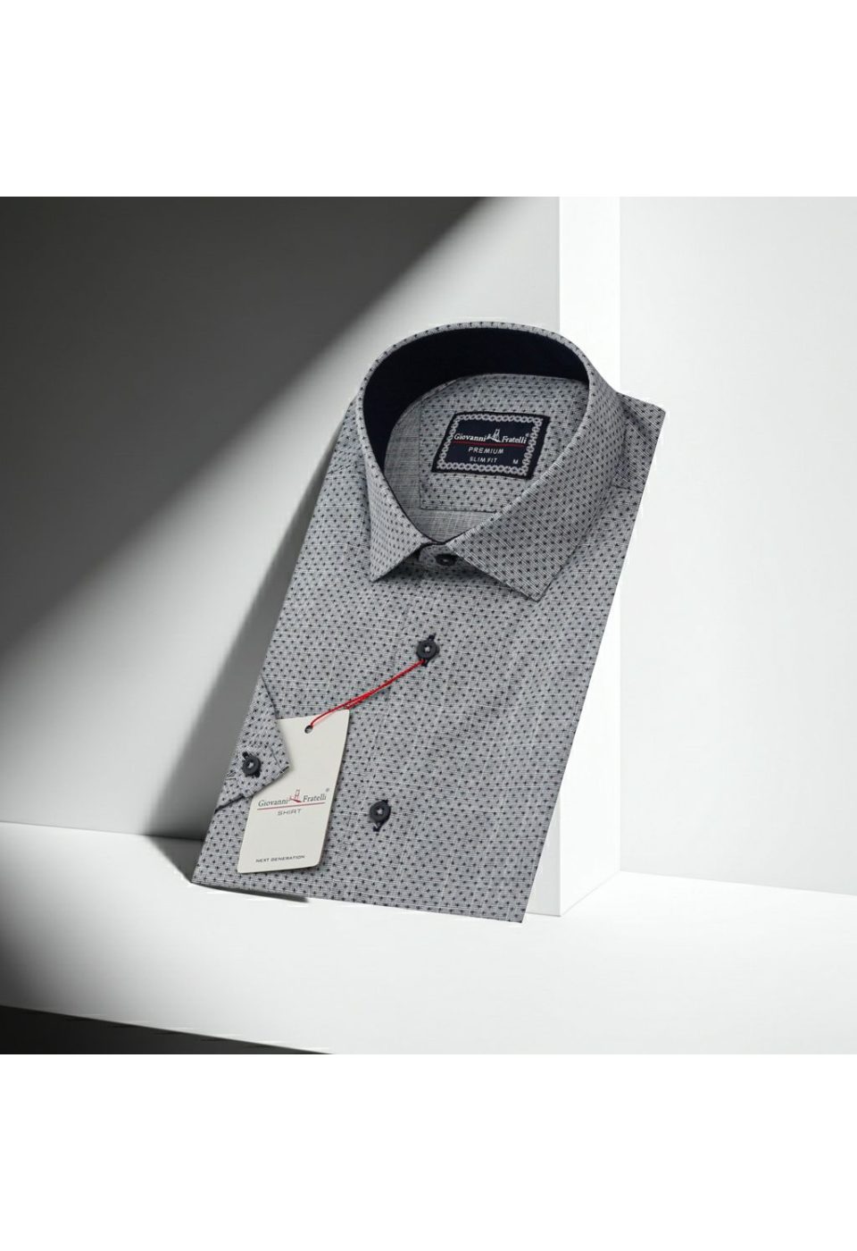 Slim Fit Kısa Kol Desenli Erkek Gömlek 3GMK311149002 - Giovanni Fratelli