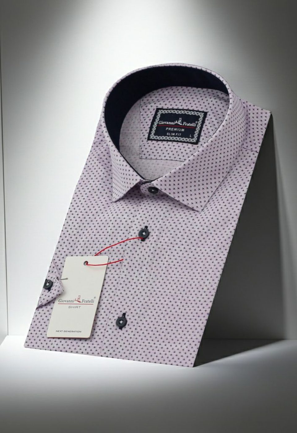 Slim Fit Kısa Kol Desenli Erkek Gömlek 3GMK311149004