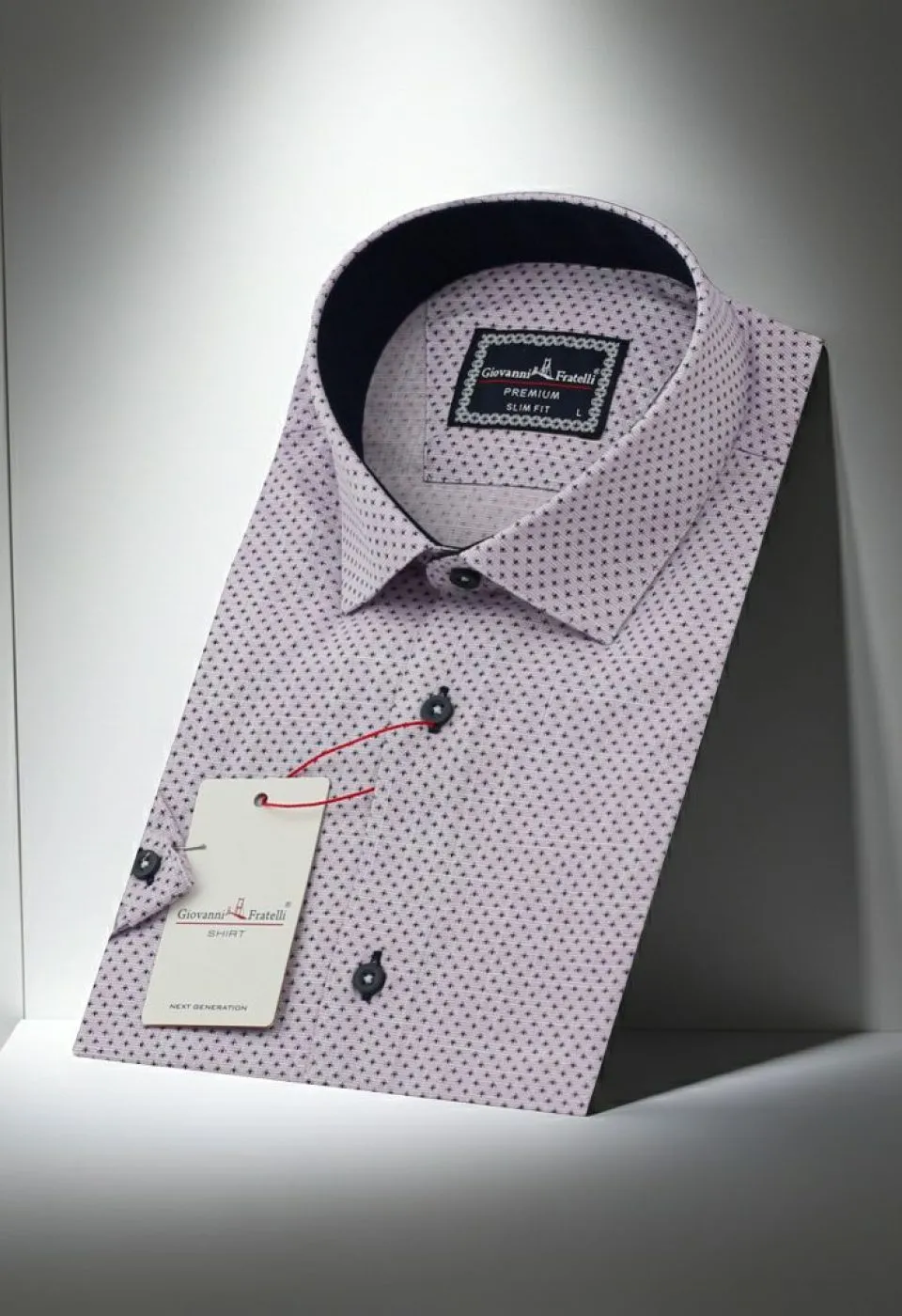 Slim Fit Kısa Kol Desenli Erkek Gömlek 3GMK311149004