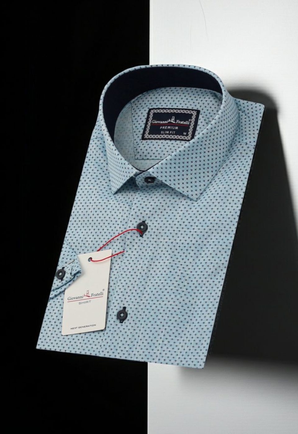 Slim Fit Kısa Kol Desenli Erkek Gömlek 3GMK311149005
