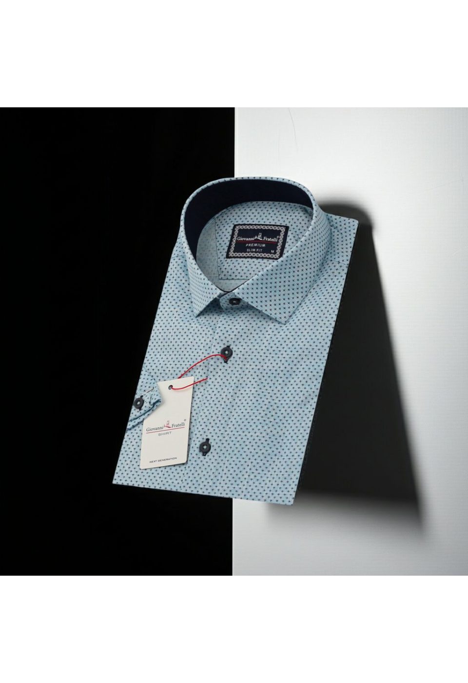 Slim Fit Kısa Kol Desenli Erkek Gömlek 3GMK311149005 - Giovanni Fratelli
