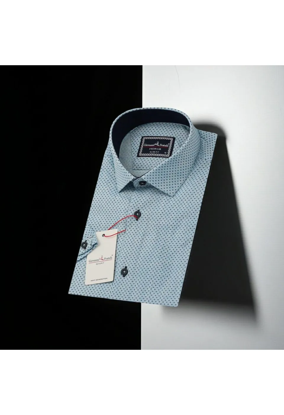 Slim Fit Kısa Kol Desenli Erkek Gömlek 3GMK311149005 - Giovanni Fratelli