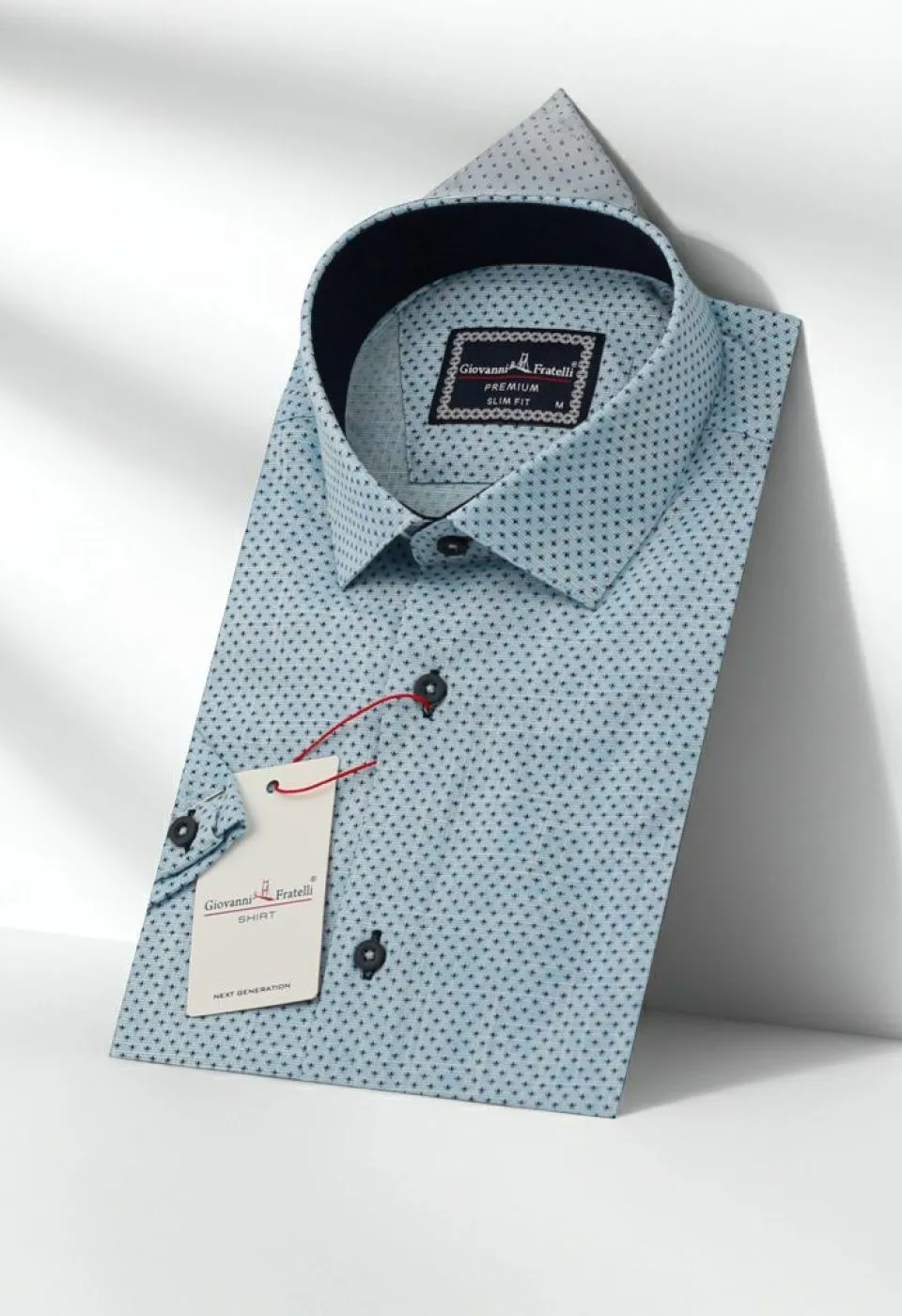 Slim Fit Kısa Kol Desenli Erkek Gömlek 3GMK311149005 - Giovanni Fratelli