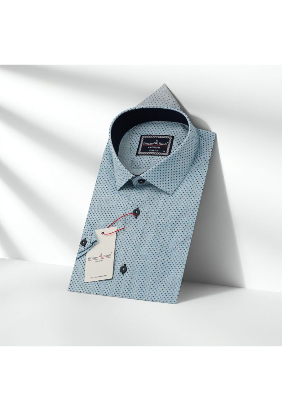 Slim Fit Kısa Kol Desenli Erkek Gömlek 3GMK311149005 - Giovanni Fratelli