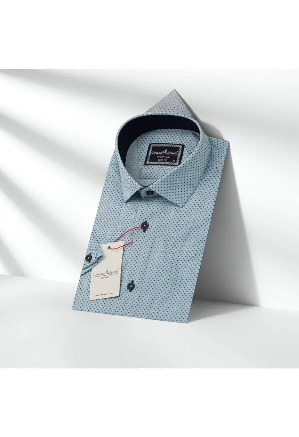 Slim Fit Kısa Kol Desenli Erkek Gömlek 3GMK311149005 - Giovanni Fratelli