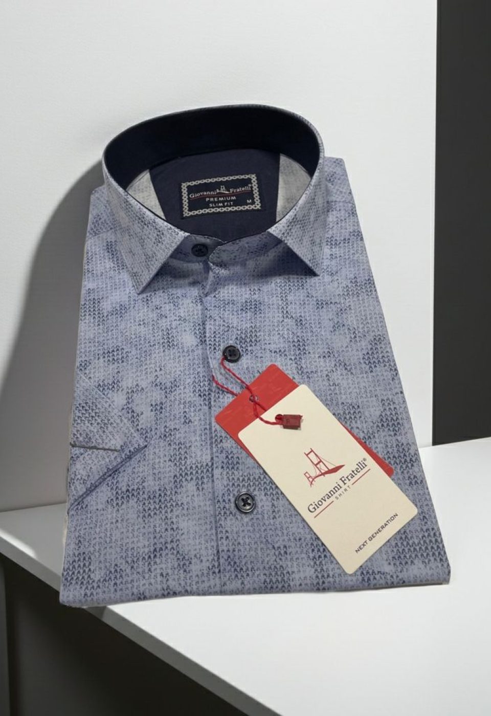 Slim Fit Kısa Kol Desenli Sıcak Baskı Erkek Gömlek 3GMK321150002 Slim Fit Kısa Kol Desenli Sıcak Baskı Erkek Gömlek 3GMK321150002